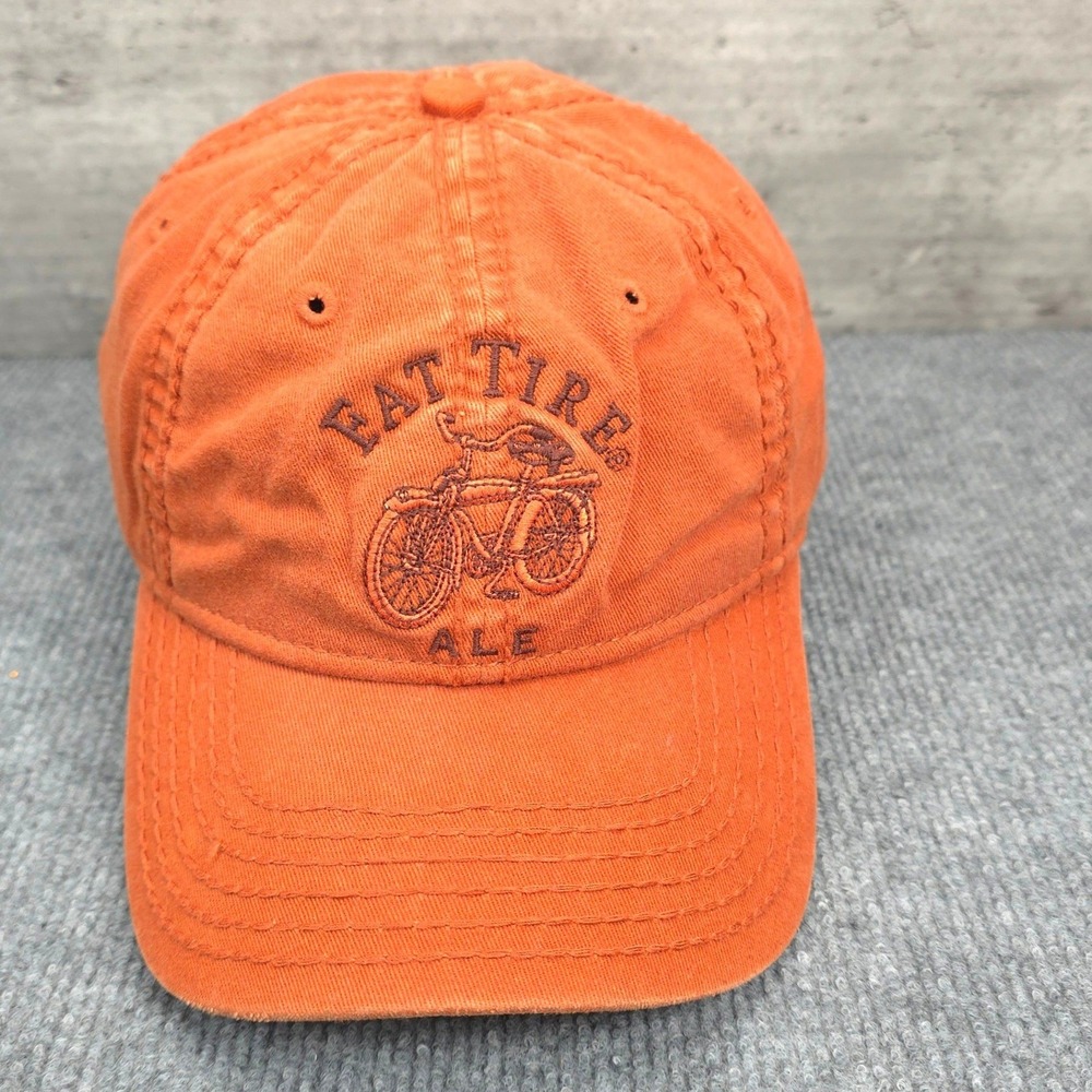 New Belgium Fat Tire Hat Cap Mens Strap Back Orange Beer Brewery Gorpcore